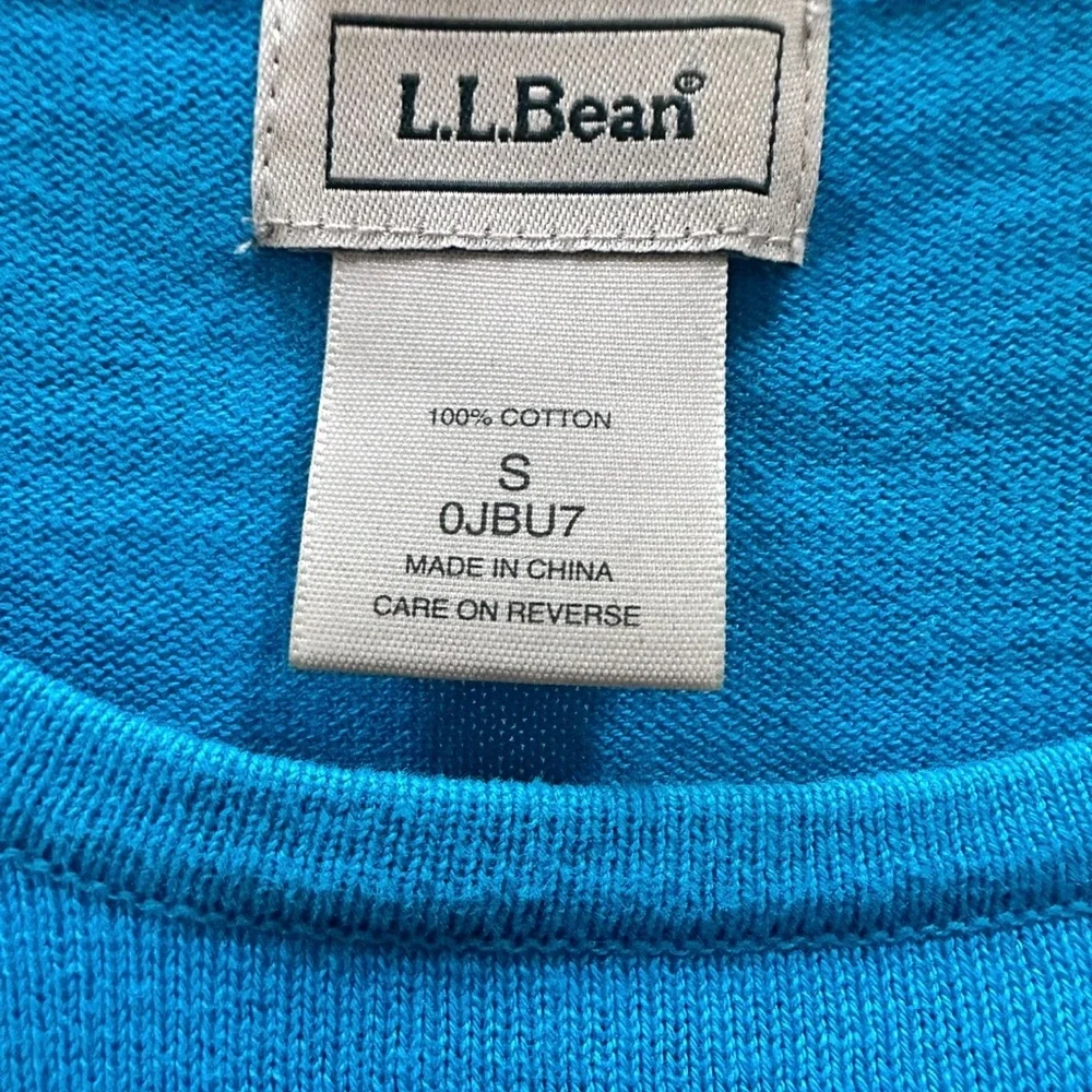 L.L. Bean Vibrant Blue Knit Sweater Top Size S in EUC